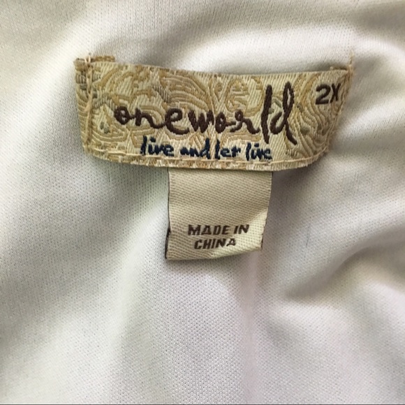 One World Maxi Dress Size 2X Blue/Black/Red/White - Picture 7 of 7